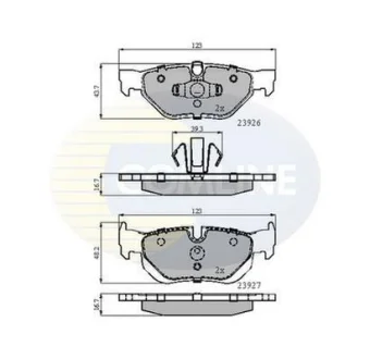 Comline - Гальмівні колодки до дисків COMLINE CBP01708