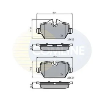 Comline - Гальмівні колодки до дисків COMLINE CBP01710