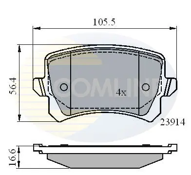Comline - Гальмівні колодки до дисків COMLINE CBP01712 (фото 1)