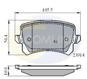 Comline - Гальмівні колодки до дисків COMLINE CBP01712