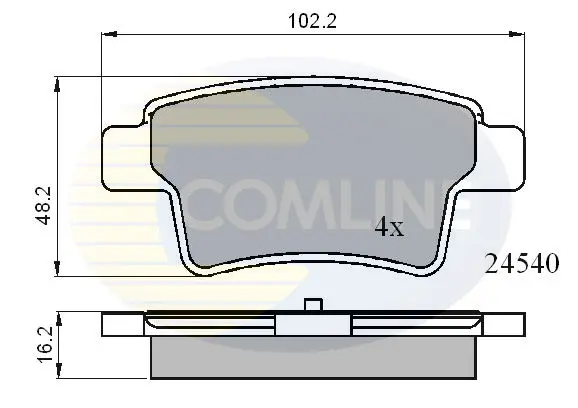 Comline - Гальмівні колодки до дисків COMLINE CBP01713 (фото 1)