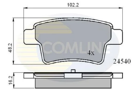 Comline - Гальмівні колодки до дисків COMLINE CBP01713