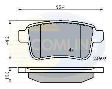 Comline - Гальмівні колодки до дисків COMLINE CBP01715