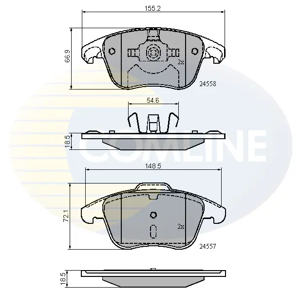 Comline - Гальмівні колодки до дисків COMLINE CBP01720 (фото 1)