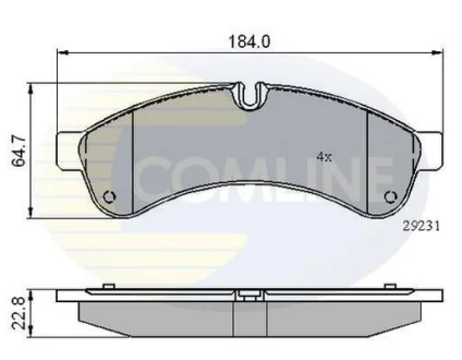 Comline - Гальмівні колодки до дисків COMLINE CBP01727