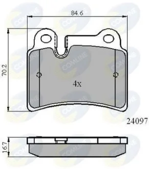Comline - Гальмівні колодки до дисків COMLINE CBP01728