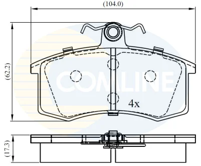 Comline - Гальмівні колодки до дисків COMLINE CBP0173