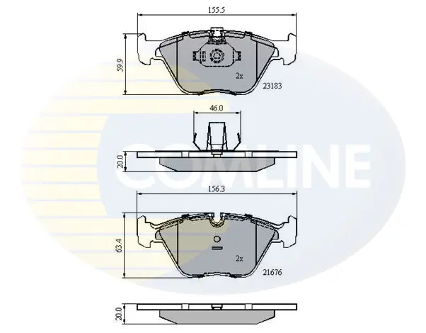 Comline - Гальмівні колодки до дисків COMLINE CBP01744 (фото 1)