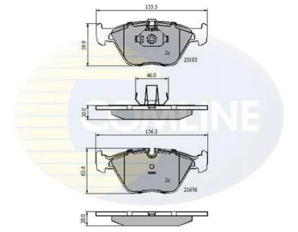Comline - Гальмівні колодки до дисків COMLINE CBP01744