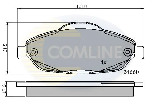 Comline - Гальмівні колодки до дисків COMLINE CBP01765 (фото 1)