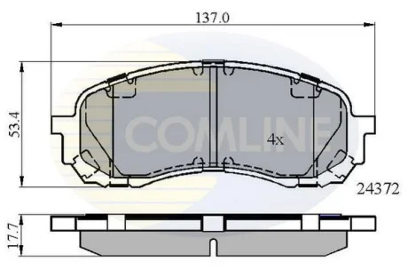 Comline - Гальмівні колодки до дисків COMLINE CBP01778