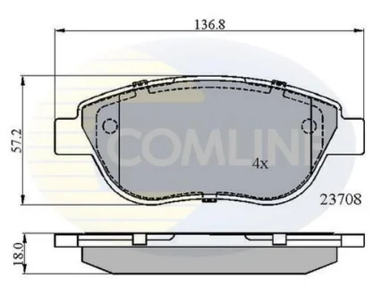 Comline - Гальмівні колодки до дисків COMLINE CBP01783