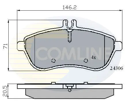 Comline - Гальмівні колодки до дисків COMLINE CBP01786 (фото 1)