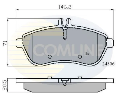 Comline - Гальмівні колодки до дисків COMLINE CBP01786