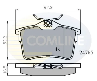 Comline - Гальмівні колодки до дисків COMLINE CBP01797