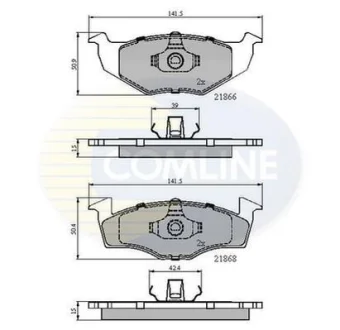 Comline - Гальмівні колодки до дисків COMLINE CBP0180