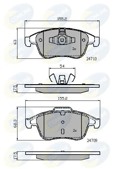 Comline - Гальмівні колодки до дисків COMLINE CBP02001 (фото 1)