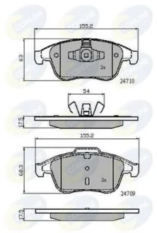 Comline - Гальмівні колодки до дисків COMLINE CBP02001