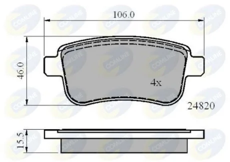 Comline - Гальмівні колодки до дисків COMLINE CBP02014