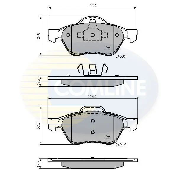 Comline - Гальмівні колодки до дисків COMLINE CBP02017 (фото 1)