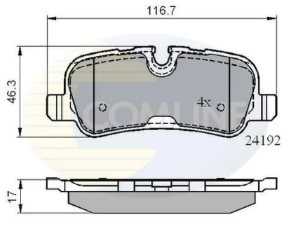 Comline - Гальмівні колодки до дисків COMLINE CBP02021