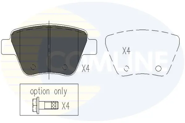 Comline - Гальмівні колодки до дисків COMLINE CBP02022 (фото 1)