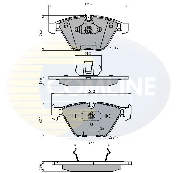 Comline - Гальмівні колодки до дисків COMLINE CBP02033 (фото 1)