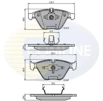 Comline - Гальмівні колодки до дисків COMLINE CBP02033