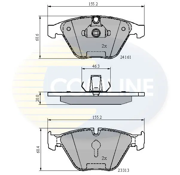 Comline - Гальмівні колодки до дисків COMLINE CBP02100 (фото 1)