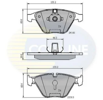 Comline - Гальмівні колодки до дисків COMLINE CBP02100