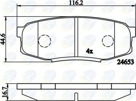 Comline - Гальмівні колодки до дисків COMLINE CBP02124