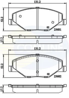 Comline - Гальмівні колодки до дисків COMLINE CBP02126