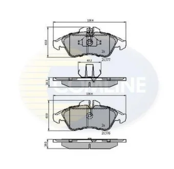 Comline - Гальмівні колодки до дисків COMLINE CBP0212