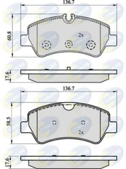 Comline - Гальмівні колодки до дисків COMLINE CBP02143