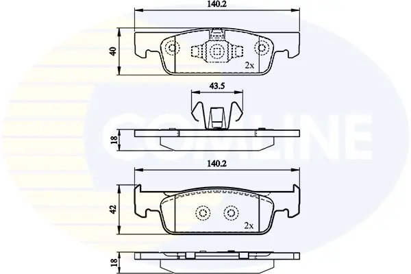 Comline - Гальмівні колодки до дисків COMLINE CBP02144 (фото 1)