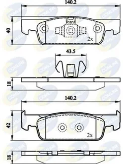 Comline - Гальмівні колодки до дисків COMLINE CBP02144