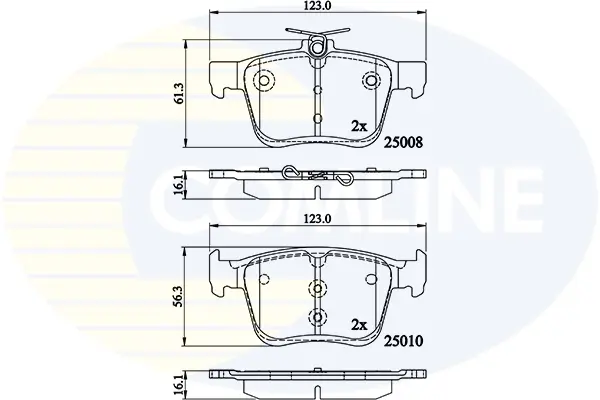 Comline - Гальмівні колодки до дисків COMLINE CBP02156 (фото 1)