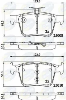 Comline - Гальмівні колодки до дисків COMLINE CBP02156