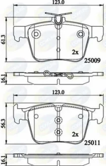 Comline - Гальмівні колодки до дисків COMLINE CBP02157