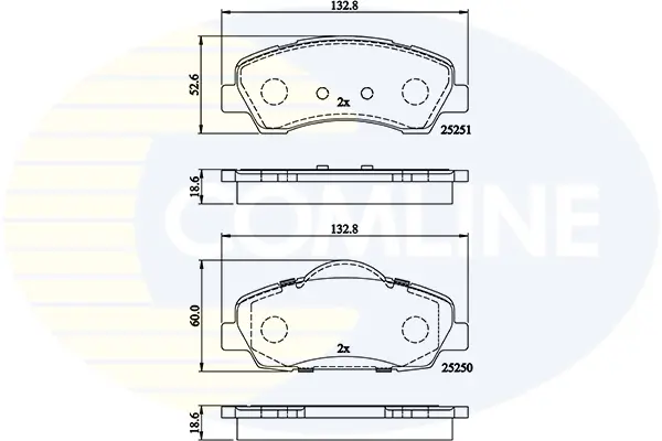 Comline - Гальмівні колодки до дисків COMLINE CBP02199 (фото 1)