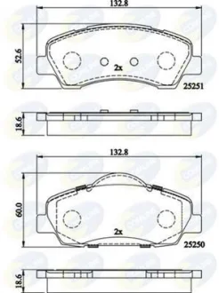 Comline - Гальмівні колодки до дисків COMLINE CBP02199