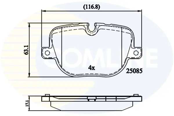 Comline - Гальмівні колодки до дисків COMLINE CBP02212 (фото 1)