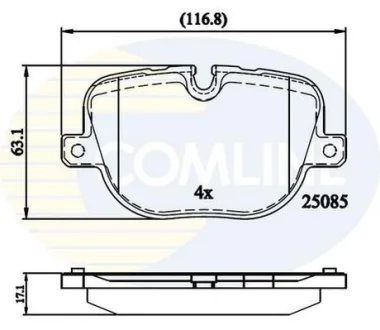 Comline - Гальмівні колодки до дисків COMLINE CBP02212