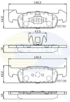 Comline - Гальмівні колодки до дисків COMLINE CBP02223