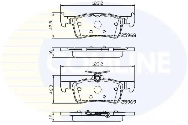 Comline - Гальмівні колодки до дисків COMLINE CBP02233 (фото 1)
