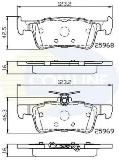 Comline - Гальмівні колодки до дисків COMLINE CBP02233