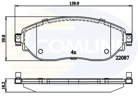 Comline - Гальмівні колодки до дисків COMLINE CBP02285