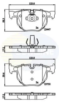 Comline - Гальмівні колодки до дисків COMLINE CBP02295