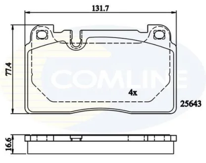 Comline - Гальмівні колодки до дисків COMLINE CBP02302
