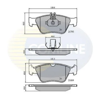 Comline - Гальмівні колодки до дисків COMLINE CBP0274